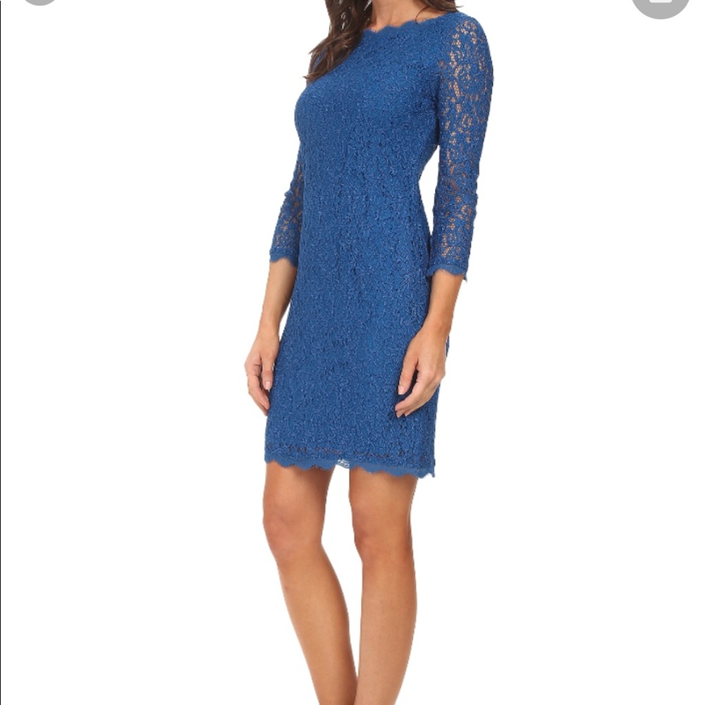 Adrianna Papell Lace Overlay Sheath Cocktail Dress